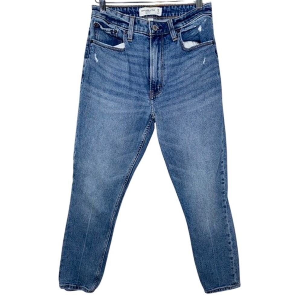 Abercrombie & Fitch Curve Love The Skinny High Rise Blue Denim Jeans Size 25 0 R